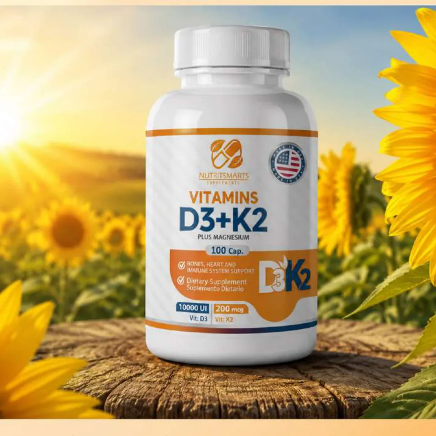 Vitamina D3 + K2 + Citrato de Magnesio